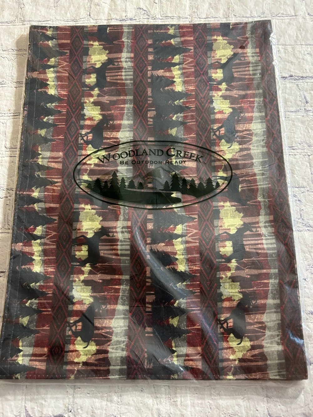 WOODLAND CREEK RUSTIC WILDERNESS STRIPE TREES & WILDLIFE SET OF (4) PLACEMATS